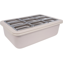 Coldmaster&reg; 6" Deep Full-Size Coldpan with Organizer - White
