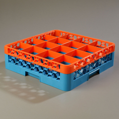 Opticlean 16-Compartment with 1 Extender - Orange-Carlisle Blue