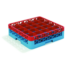 Opticlean 25-Compartment with 1 Extender - Red-Carlisle Blue