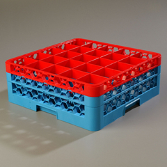 Opticlean 25-Compartment with 2 Extender - Red-Carlisle Blue