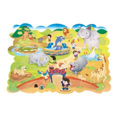 Chenille Kraft&reg; Giant Zoo Animals Floor Puzzle