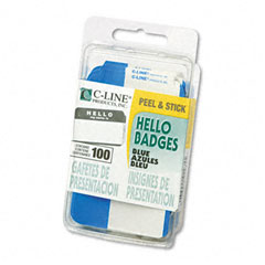 C-Line&reg; Self-Adhesive &ldquo;Hello&rdquo; Name Badges