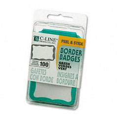 Buy C-Line Self-Adhesive Border-Style Name Badges