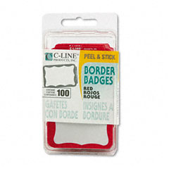 Buy C-Line Self-Adhesive Border-Style Name Badges