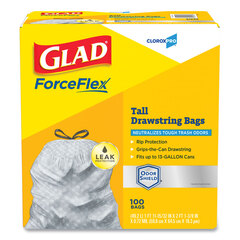 CLO70427 - Clorox GLAD&reg; ForceFlex 13-Gallon Drawstring Tall Kitchen Bags