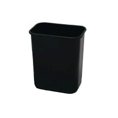 CON2818BK - Continental Commercial Plastic Rectangular Wastebasket