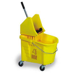 CON335-37YW - Continental Splash Guard&trade; Mop Bucket with Down-Press Combo Pack