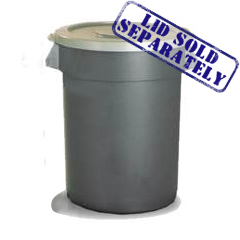 CON4444GY - Continental Huskee&trade; 44 Gallon Waste Receptacles