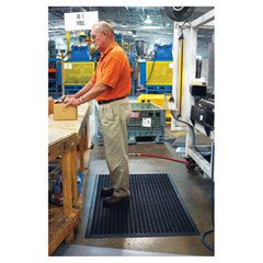 CROWSTF35BLA - Crown Safewalk&trade; Heavy-Duty Anti-Fatigue Drainage Mats