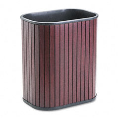 Advantus® Rectangular Hardwood Wastebaskets