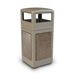 CZP72041599 - Commercial Zone Products38-Gallon StoneTec Panel Container with Dome Lid