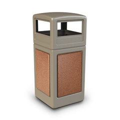 CZP72041699 - Commercial Zone Products38-Gallon StoneTec Panel Container with Dome Lid