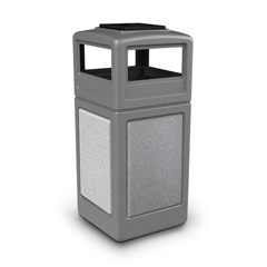 CZP72051199 - Commercial Zone Products38-Gallon StoneTec Panel Container with Ashtray Dome Lid