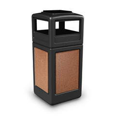 CZP72051499 - Commercial Zone Products38-Gallon StoneTec Panel Container with Ashtray Dome Lid