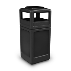 CZP73300199 - Commercial Zone Products38-Gallon Square Waste Container with Ashtray Dome Lid