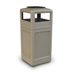 CZP73300299 - Commercial Zone Products38-Gallon Square Waste Container with Ashtray Dome Lid