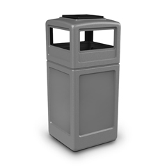 CZP73300399 - Commercial Zone Products38-Gallon Square Waste Container with Ashtray Dome Lid