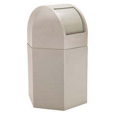 CZP73790299 - Commercial Zone Products45-Gallon Hexagon Waste Container with Dome Lid