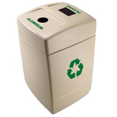 CZP745310 - Commercial Zone Products 55 Gallon Aluminum & Plastic Recycling Station