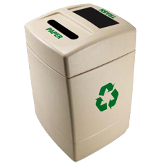 CZP745410 - Commercial Zone Products 55 Gallon Paper & Trash Recycling Station