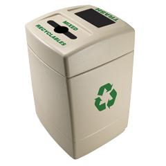 CZP745510 - Commercial Zone Products55 Gallon Mixed Recyclables & Waste Recycling Station