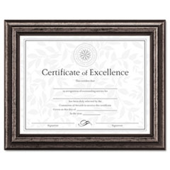 Wood Document Frame, Brushed Charcoal Color
