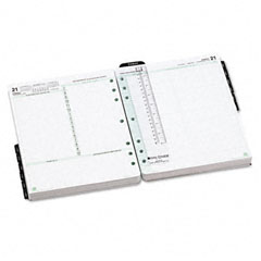 Day-Timer&reg; Looseleaf Planner Refill Pages, Two-Page-Per-Day Reference Format