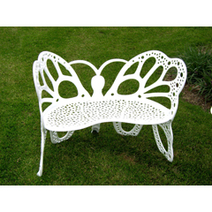 Butterfly Bench White