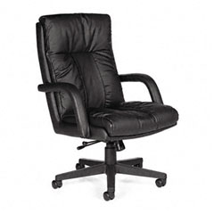 Global Troy&trade; Series Leather High Back Swivel/Tilt Chair with Upholstered Arms by Global