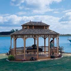 HHS19500-6 - Handy Home Products Monterey 10 x 14 Oval Gazebo