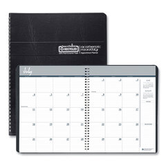 Recycled Monthly Planner, Ruled, One Month Per Spread