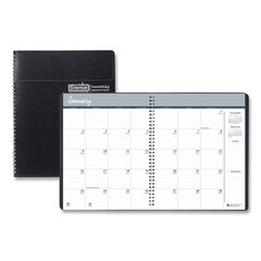Recycled Monthly Planner, Ruled, One Month Per Spread