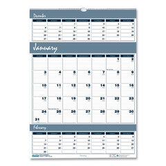 Buy Three Months Per Page Wirebound Wall Calendar