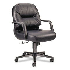 Buy HON 2090 Pillow-Soft Series Managerial Mid Back Swivel/Tilt Leather Chair