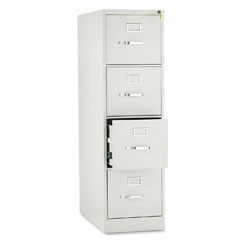 26-1/2" Deep;310 Series;Cabinet;Drawer;File Cabinet;File Cabinets;Four-Drawer;Full-Suspension;Furniture;HON;Letter Size;Light Gray;Metal;Vertical File