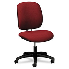 Burgundy Fabric;Chairs;Comfortask Series;HON;Metal-Frame;Olefin;Pneumatic;Swivel/Tilt;Task;Task Chair;Upholstered