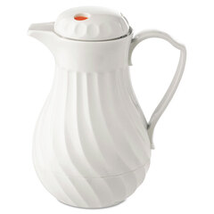Poly Lined White Swirl Design Carafe, Carafe Set