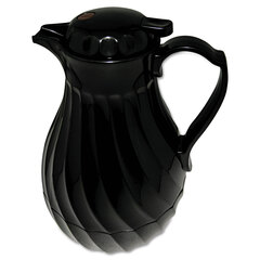 Poly Lined Black Swirl Design Carafe
