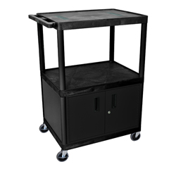 LUXLE34C-B - LuxorEndura Video Equipment Table with Cabinet