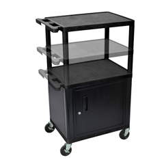 LUXLPDUOC - LuxorMulti-Height Endura Video Equipment Table with Cabinet