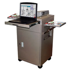 LUXLMC2-BROWN - LuxorMulti-Media Cart