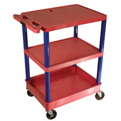 LUXRDSTC221PR - LuxorThree-Shelf Tub Cart