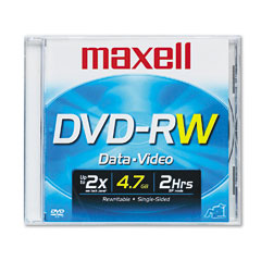 MAX635114 - Maxell&reg; DVD-RW Rewritable Disc