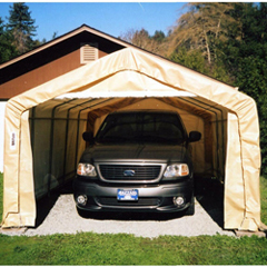 MDM84805 - Rhino ShelterInstant Garage House Style 12x20x8 - Tan