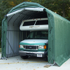 MDMBARN122012GY - Rhino ShelterSmall Barn Style 12 W x 20 L x 12 H - Grey