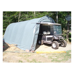 MDMRS12248GY - Rhino ShelterInstant Garage Round Style 12x24x8 - Grey