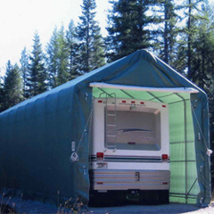 RV Garage 14x42x15 - Green