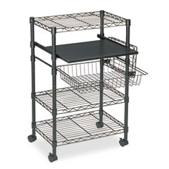 Black;Mobile;Multipurpose Wire Cart;Office Machine Stand;TIFFANY