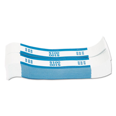 MMF Industries&trade; White Kraft Bands, Color-Coded