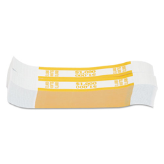 MMF Industries&trade; White Kraft Bands, Color-Coded